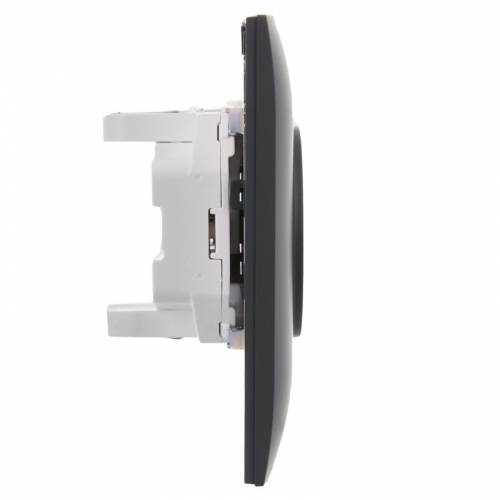 Розетка 2-м SKANDY 10А без заземл. без защ. шторок в сборе SK-R10G графит IEK SK-R20-10-K53-F SK-R20-10-K53-F