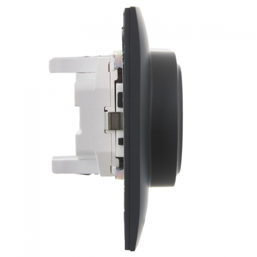 Розетка 2-м SKANDY 16А с заземл. защ. шторки в сборе SK-R07G графит IEK SK-R24-16-K53-F SK-R24-16-K53-F