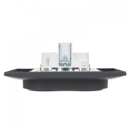 Розетка 2-м SKANDY 16А с заземл. защ. шторки в сборе SK-R07G графит IEK SK-R24-16-K53-F SK-R24-16-K53-F