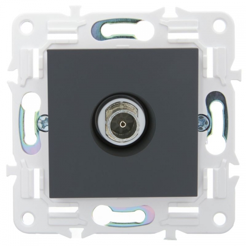 Розетка TV оконечная SKANDY SK-A12G графит IEK SK-A10-O-K53 SK-A10-O-K53