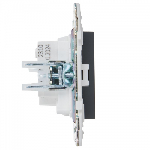 Розетка SKANDY 10А без заземл. без защ. шторок SK-R02G графит IEK SK-R10-10-K53 SK-R10-10-K53