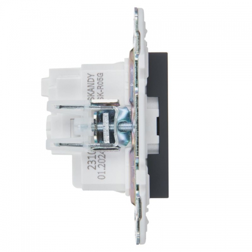 Розетка SKANDY 16А с заземл. без защ. шторок SK-R05G графит IEK SK-R11-16-K53 SK-R11-16-K53