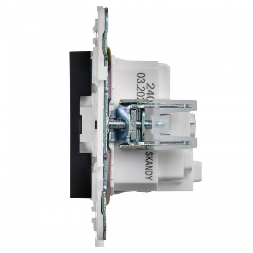 Розетка SKANDY 16А с заземл. защ. шторки SK-R04G графит IEK SK-R14-16-K53 SK-R14-16-K53