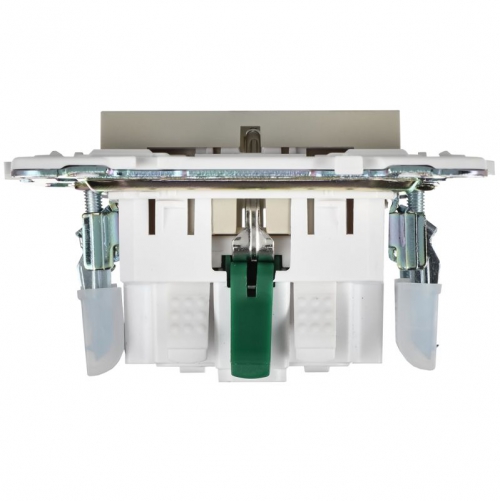 Розетка SKANDY 16А с заземл. защ. шторки безвинт. крепл. SK-R06B беж. IEK SK-R14-16-1-K10 SK-R14-16-1-K10