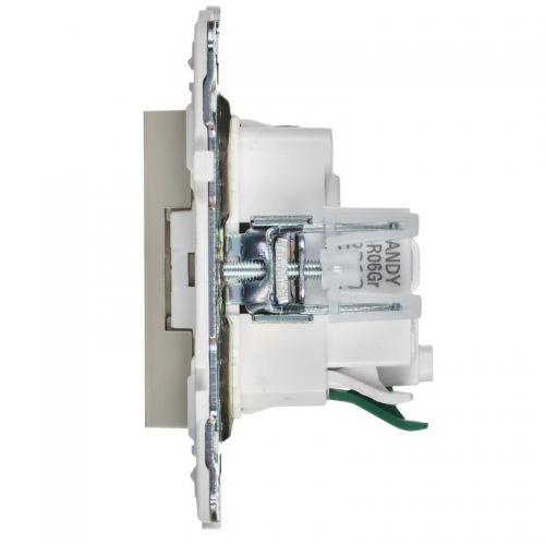 Розетка SKANDY 16А с заземл. защ. шторки безвинт. крепл. SK-R06B беж. IEK SK-R14-16-1-K10 SK-R14-16-1-K10