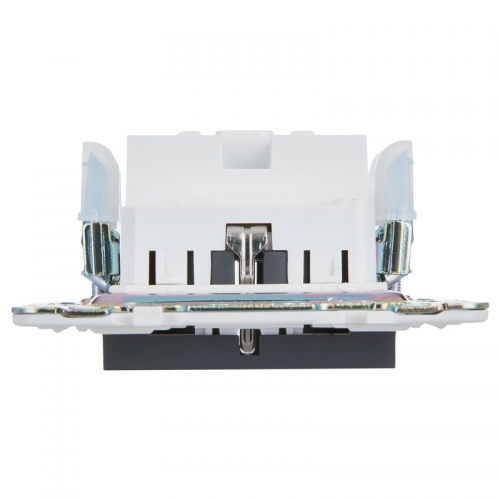 Розетка SKANDY 16А с заземл. защ. шторки безвинт. крепл. SK-R06G графит IEK SK-R14-16-1-K53 SK-R14-16-1-K53