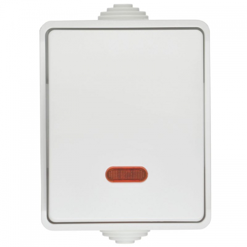 Выключатель проходной 1-кл. ОП Форс IP54 ВС20-1-1-ФБ с индикацией бел. IEK EVS11-K01-10-54-DC EVS11-K01-10-54-DC