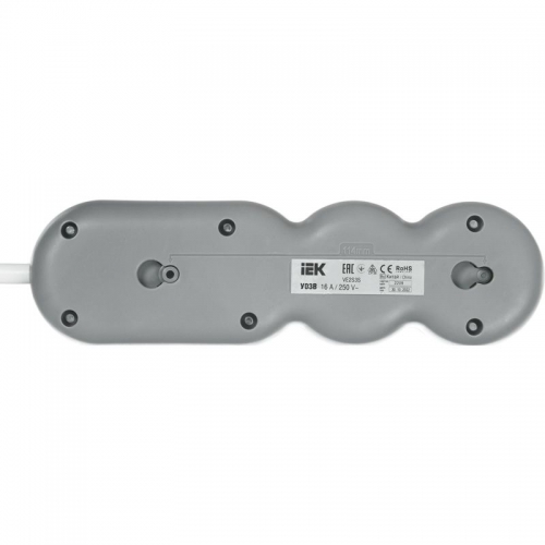 Удлинитель 3х1.5м с заземл. 16А IP20 Uno У03В 2P+PE 250В 3х1.5 IEK WYP53-16-03-D15-ZK WYP53-16-03-D15-ZK