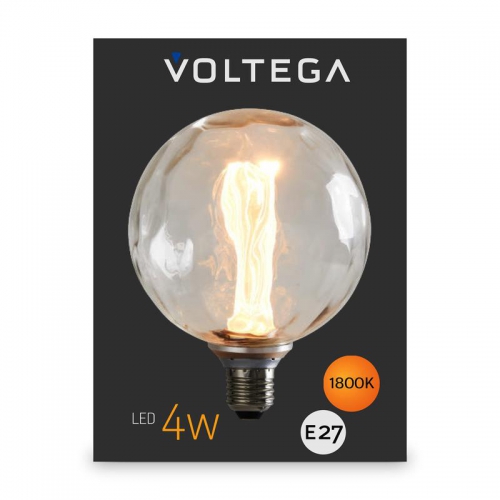 Лампа светодиодная филаментная Loft 271 G125FCE 4Вт 1800К E27 Voltega 8545 8545