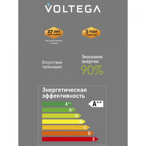 Лампа светодиодная филаментная Loft 271 YX-G125175LFFEC01 4Вт 2200К E27 DIM Voltega 8574 8574