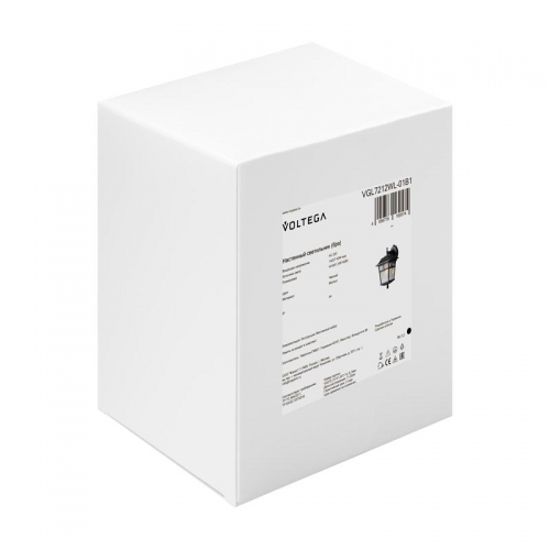 Светильник Eve 1х40Вт E27 IP44 бра настен. Voltega VGL7212WL-01B1 VGL7212WL-01B1