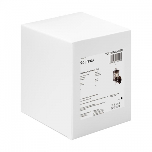 Светильник Mifi 1х40Вт E27 IP44 бра настен. Voltega VGL7211WL-01BR VGL7211WL-01BR