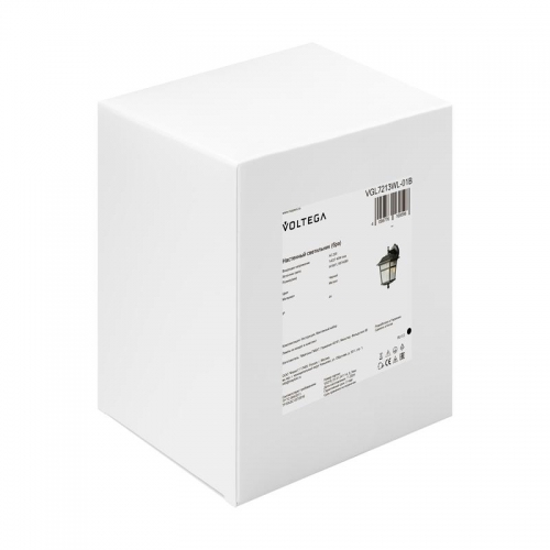 Светильник Noon 1х40Вт E27 IP44 бра настен. Voltega VGL7213WL-01B VGL7213WL-01B