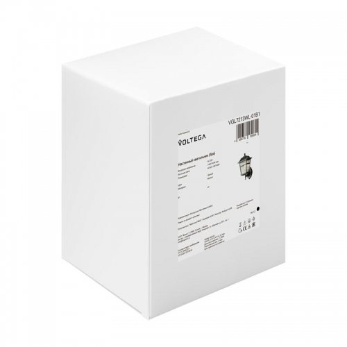 Светильник Noon 1х40Вт E27 IP44 бра настен. Voltega VGL7213WL-01B1 VGL7213WL-01B1