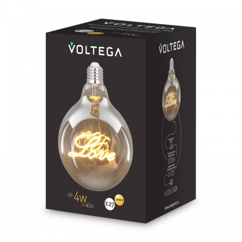 Лампа светодиодная Loft Led G125 4Вт 2500К E27 Voltega 8550 8550