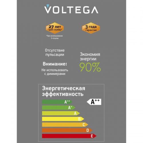 Лампа светодиодная Loft Led G125FC1978 4Вт 1800К E27 Voltega 8569 8569