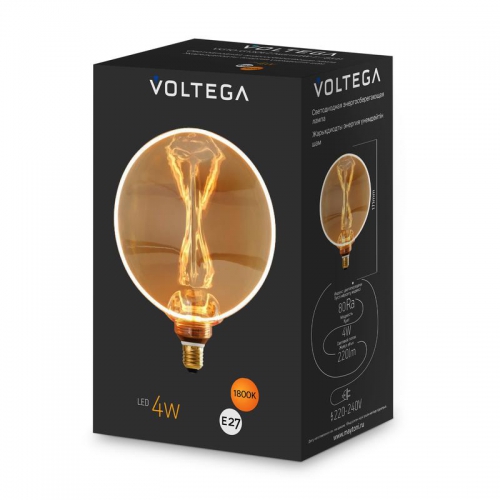 Лампа светодиодная Loft Led G130 4Вт 1800К E27 Voltega 8541 8541