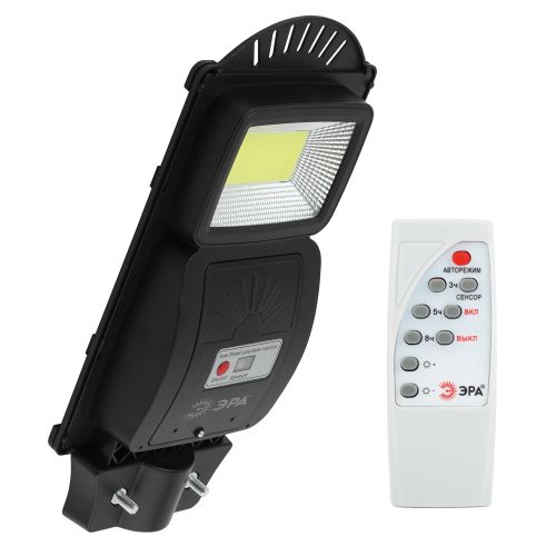 Светильник 20Вт 5000К IP65 450лм консольный на солнечной батарее COB с датчиком движения ПДУ Эра Б0046791 Б0046791