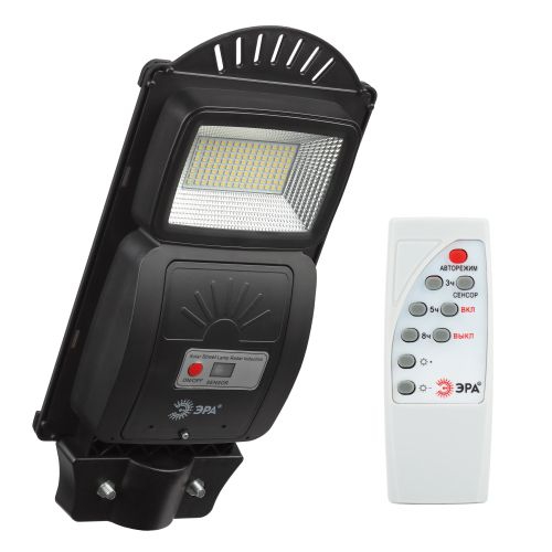Светильник 20Вт 5000К IP65 400лм консольный на солнечной батарее SMD с датчиком движения ПДУ Эра Б0046797 Б0046797