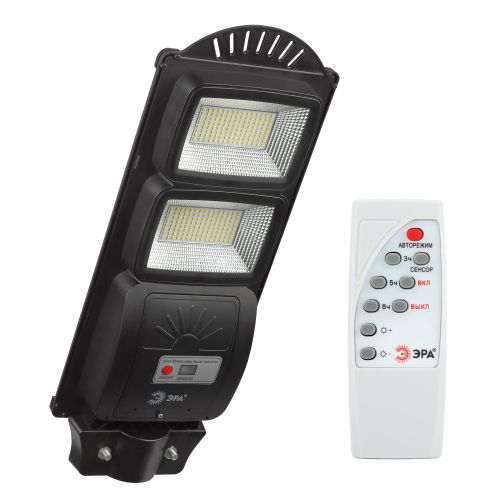 Светильник 40Вт 5000К IP65 700лм консольный на солнечной батарее SMD с датчиком движения ПДУ Эра Б0046799 Б0046799