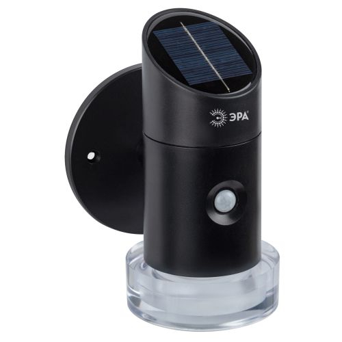 Подсветка фасадная ERAFS012-04 Элегант на солнечной батарее с датчиком движения RGB 10 LED 11.5х10х16см ЭРА Б0057595 Б0057595