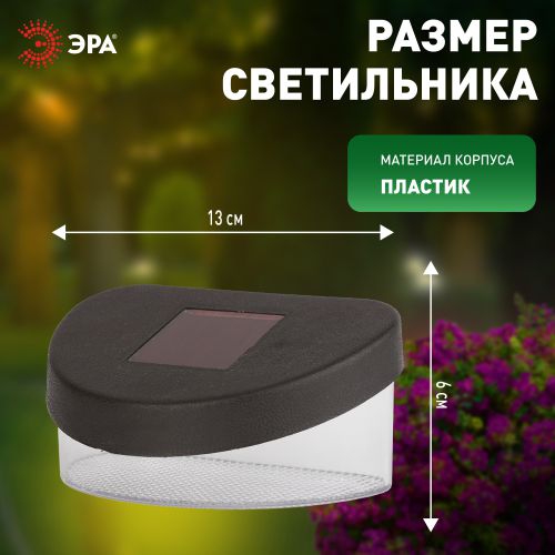 Светильник садовый SL-PL8-MNT1 настен. с выкл. черн. ЭРА Б0018819 Б0018819