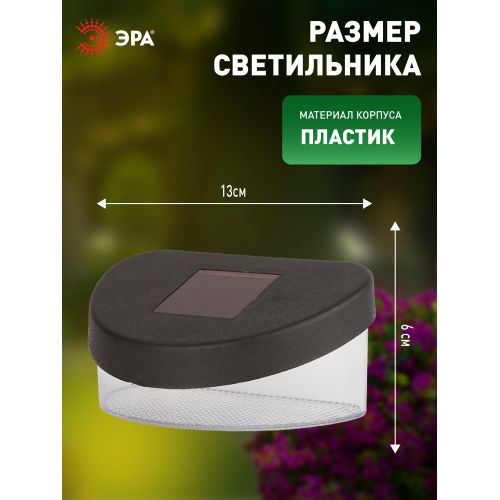 Светильник садовый SL-PL8-MNT1 настен. с выкл. черн. ЭРА Б0018819 Б0018819