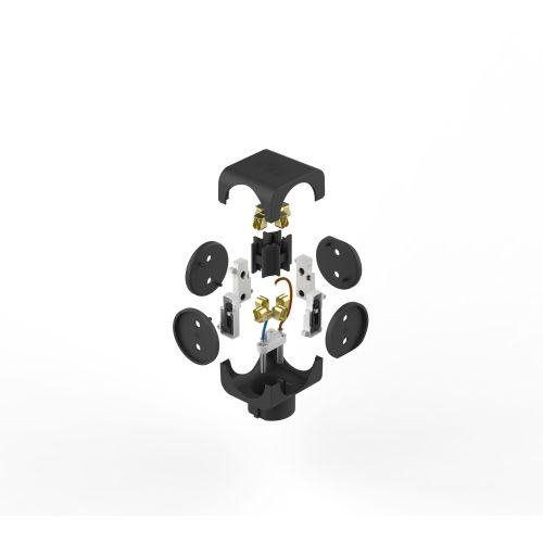 Разветвитель 4-м без заземл. 16А IP20 SP-4-B черн. Эра Б0008207 Б0008207