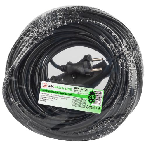 Удлинитель силовой GREEN LINE BUH-6-30m Greenline в бухте 1 розетка без заземления 30м ПВС 2х0.75кв.мм Эра Б0065143 Б0065143