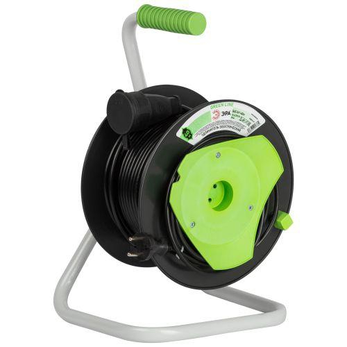 Удлинитель на пластик. катушке 1х40м без заземл. GAZ-2x1-40m Greenline ПВС 2х1 Эра Б0065109 Б0065109