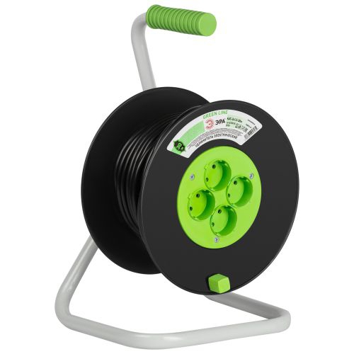 Удлинитель на пластик. катушке 4х30м без заземл. KAT-2x1.5-30m Greenline ПВС 2х1.5 Эра Б0065083 Б0065083