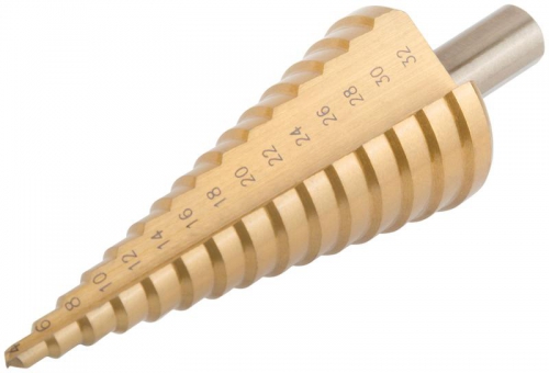 Сверло ступенчатое HSS по металлу 15 ступеней 4-32мм MOS 36384М 36384М