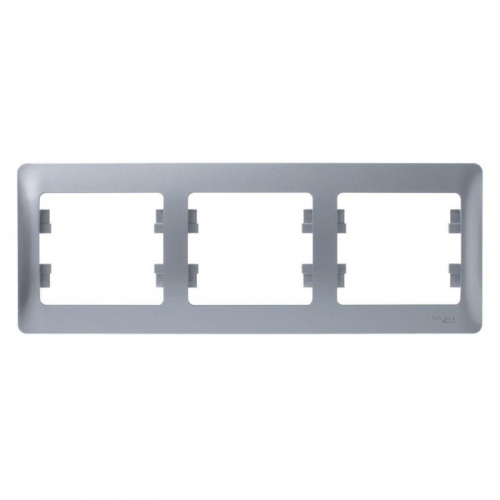 Рамка 3-м Glossa горизонт. алюм. SE GSL000303 GSL000303