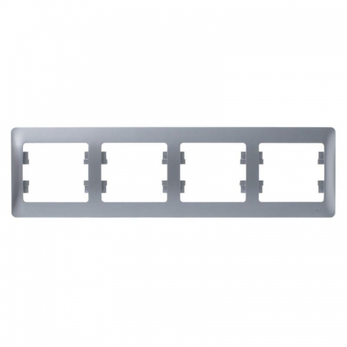 Рамка 4-м Glossa горизонт. алюм. SE GSL000304 GSL000304
