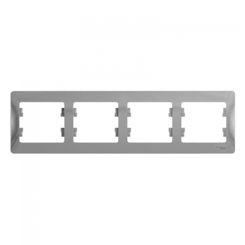 Рамка 4-м Glossa горизонт. алюм. SE GSL000304 GSL000304