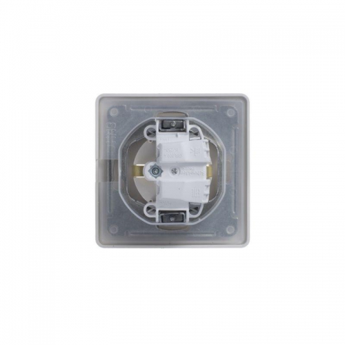 Розетка 1-м СП Glossa 16А IP44 с заземл. защ. шторки с крышкой в сборе перламутр. SE GSL000648 GSL000648