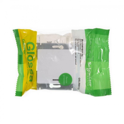 Выключатель 1-кл. СП Glossa 10А IP20 (сх. 1а) 10AX с подсветкой механизм бел. SE GSL000113 GSL000113