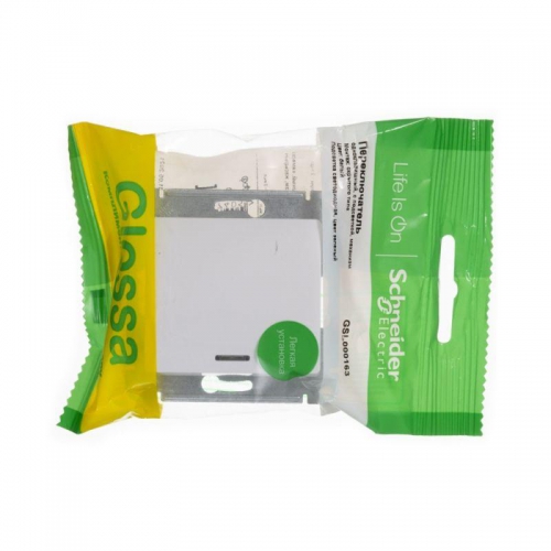 Переключатель проходной 1-кл. СП Glossa 10А IP20 (сх. 6а) 10AX с подсветкой механизм бел. SE GSL000163 GSL000163