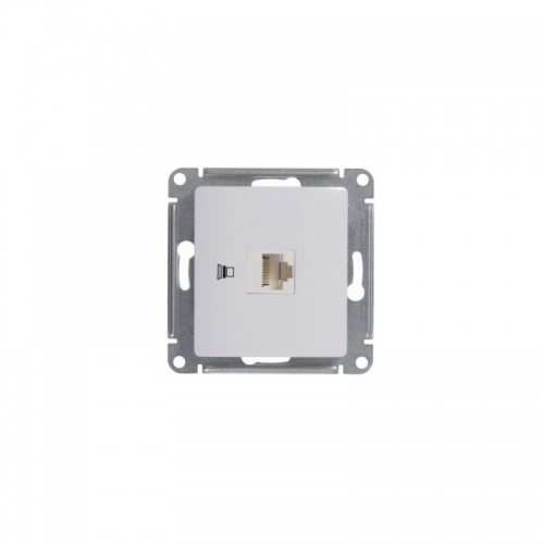 Розетка компьютерная 1-м СП Glossa RJ45 кат.5E механизм бел. SE GSL000181K GSL000181K