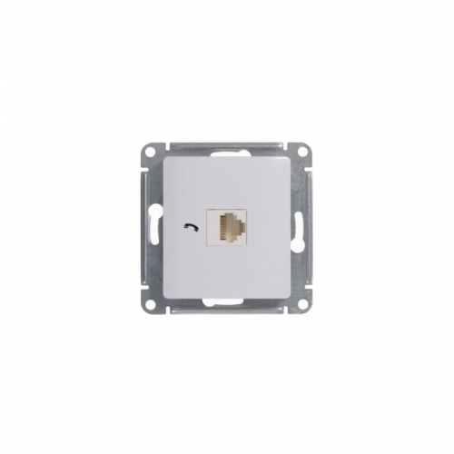 Розетка телефонная 1-м СП Glossa RJ11 механизм бел. SE GSL000181T GSL000181T