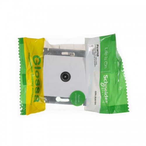 Розетка телевизионная оконечная TV 1-м СП Glossa 1дБ механизм бел. SE GSL000191 GSL000191