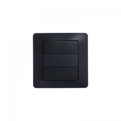 Выключатель 3-кл. СП Glossa 10А IP20 (сх. 1+1+1) 10AX механизм антрацит SE GSL000731 GSL000731