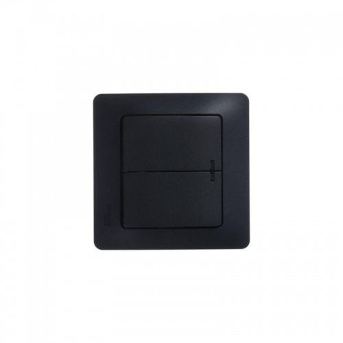 Выключатель 2-кл. СП Glossa 10А IP20 (сх. 5а) 10AX с подсветкой механизм антрацит SE GSL000753 GSL000753