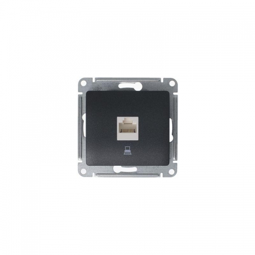 Розетка компьютерная 1-м Glossa RJ45 кат.5E механизм антрацит SE GSL000781K GSL000781K