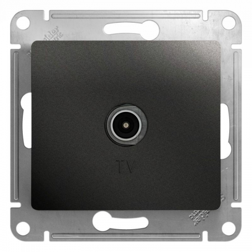 Розетка телевизионная оконечная TV Glossa 1дБ механизм антрацит SE GSL000791 GSL000791