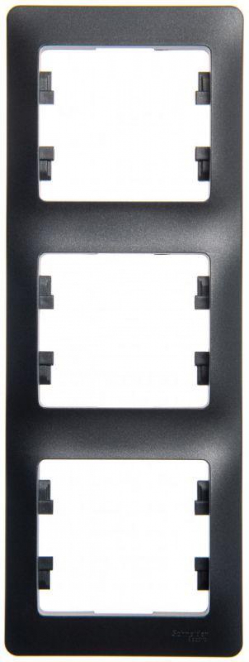 Рамка 3-м Glossa вертикал. антрацит SE GSL000707 GSL000707