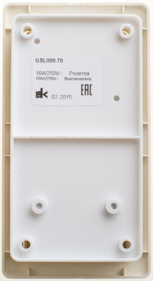 Блок комбинированный Glossa (розетка защ. шторки с заземл. + 1-кл. выкл.) беж. SE GSL000270 GSL000270