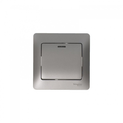 Выключатель 1-кл. СП Glossa 10А IP20 (сх. 1а) 10AX с подсветкой механизм платина SE GSL001213 GSL001213