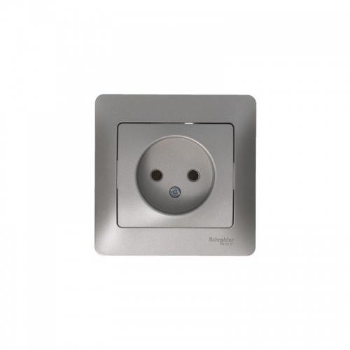 Розетка 1-м СП Glossa 16А IP20 250В с заземл. механизм платина SE GSL001243 GSL001243