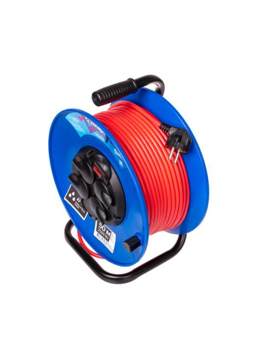 Удлинитель на катушке 4х50м с заземл. 16А IP44 3.5кВт ПВС 3х1 с терморазмыкателем КОСМОС YKKsm50m-4g-Z(16A)IP YKKsm50m-4g-Z(16A)IP